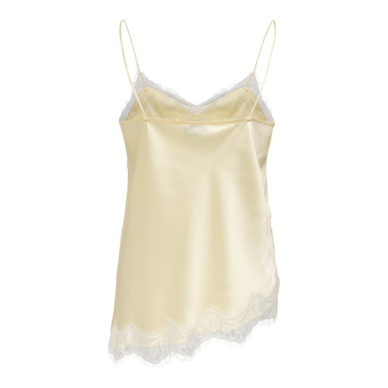 JDY Fifi Asym. Lace Top - Double Cream