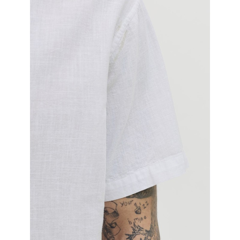 JACK & JONES Sommer Kortærmet hør skjorte - Hvid
