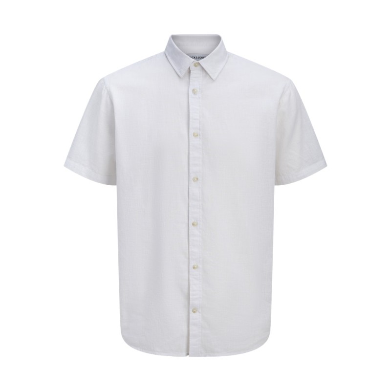 JACK & JONES Sommer Kortærmet hør skjorte - Hvid