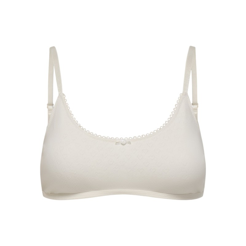 ONLY Carla pointelle scooped bralette - Cloud Dancer
