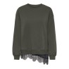 JDY Ella langærmet blonde sweatshirt - Black Olive