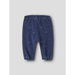 NAME IT Baby Ben barrel sweatjeans - Dark Blue Denim