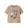 NAME IT Mini Laus kortærmet regular t-shirt - Sesame