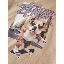 NAME IT Mini Laus kortærmet regular t-shirt - Sesame