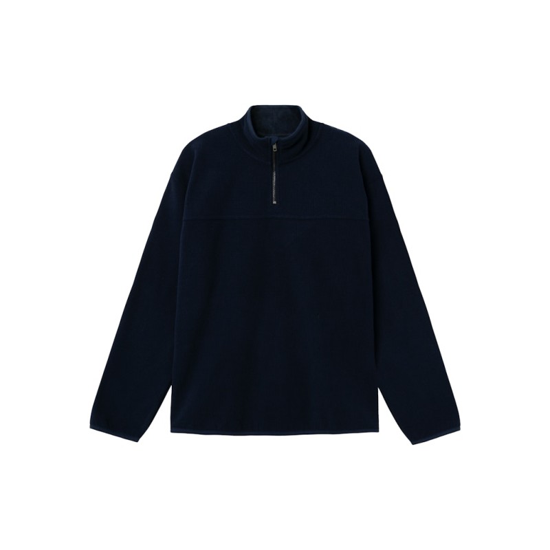 LMTD Nooa langærmet half zip fleece overtrøje - Dark Sapphire