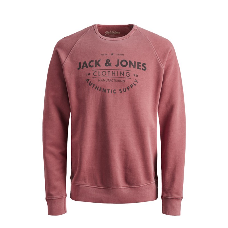 JACK & JONES JUNIOR jean washed Sweatshirt - Rio Red
