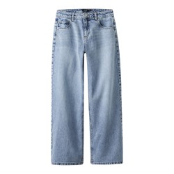 LMTD Bett brede mellem talje denim jeans - Light Blue Denim