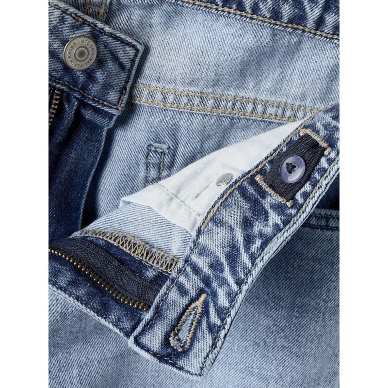 LMTD Bett brede mellem talje denim jeans - Light Blue Denim