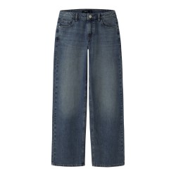 LMTD Bett brede mellem talje denim jeans - Vintage Dark Blue Denim
