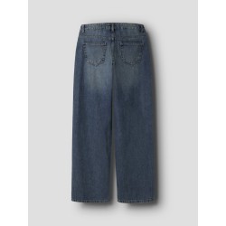 LMTD Bett brede mellem talje denim jeans - Vintage Dark Blue Denim