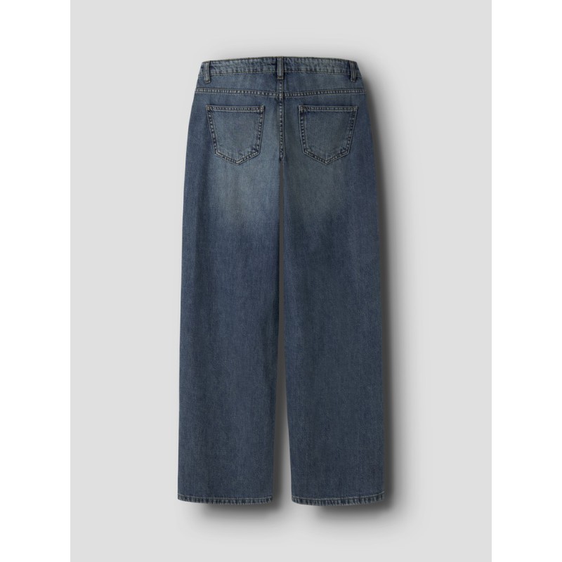 LMTD Bett brede mellem talje denim jeans - Vintage Dark Blue Denim
