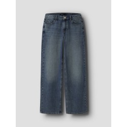 LMTD Bett brede mellem talje denim jeans - Vintage Dark Blue Denim