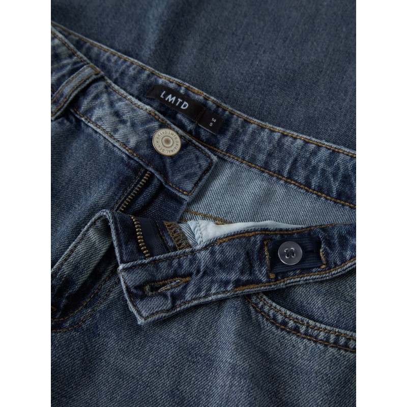 LMTD Bett brede mellem talje denim jeans - Vintage Dark Blue Denim