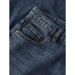 LMTD Bett brede mellem talje denim jeans - Vintage Dark Blue Denim