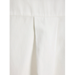 PIECES Caro poplin langærmet bluse - Blanc de Blanc