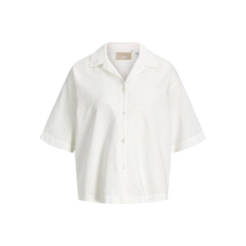 JJXX Alia struktureret 3/4 relaxed skjorte - Blanc de Blanc