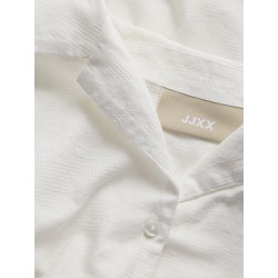JJXX Alia struktureret 3/4 relaxed skjorte - Blanc de Blanc