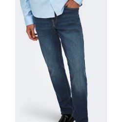 ONLY & SONS Weft regular tailored denim jeans - Dark Blue Denim