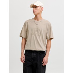 JACK & HONES Frederiksberg monogram kortærmet t-shirt -  Feather Gray