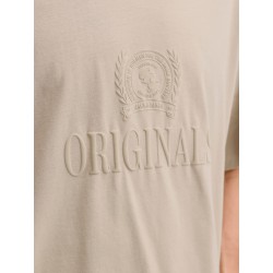 JACK & HONES Frederiksberg monogram kortærmet t-shirt -  Feather Gray
