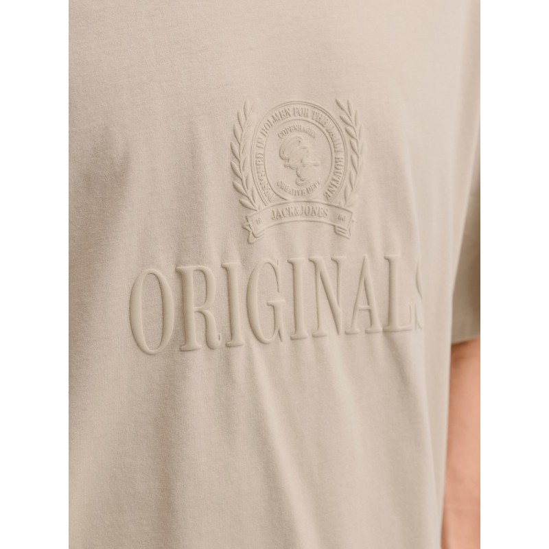 JACK & HONES Frederiksberg monogram kortærmet t-shirt -  Feather Gray