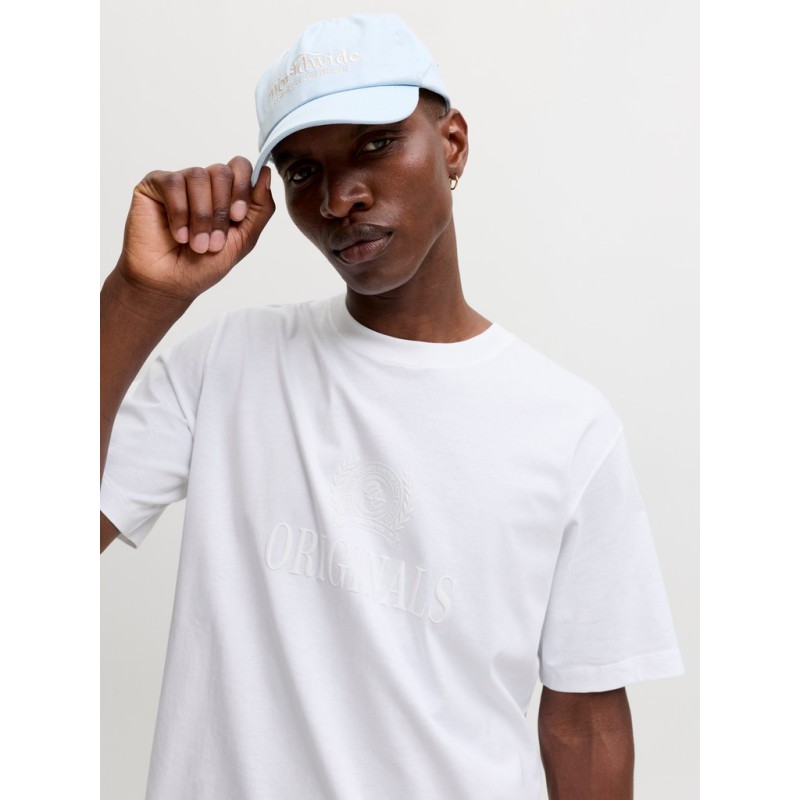 JACK & HONES Frederiksberg monogram kortærmet t-shirt - Bright White