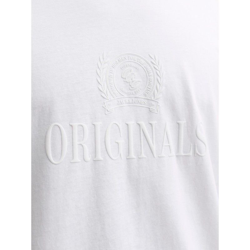 JACK & HONES Frederiksberg monogram kortærmet t-shirt - Bright White