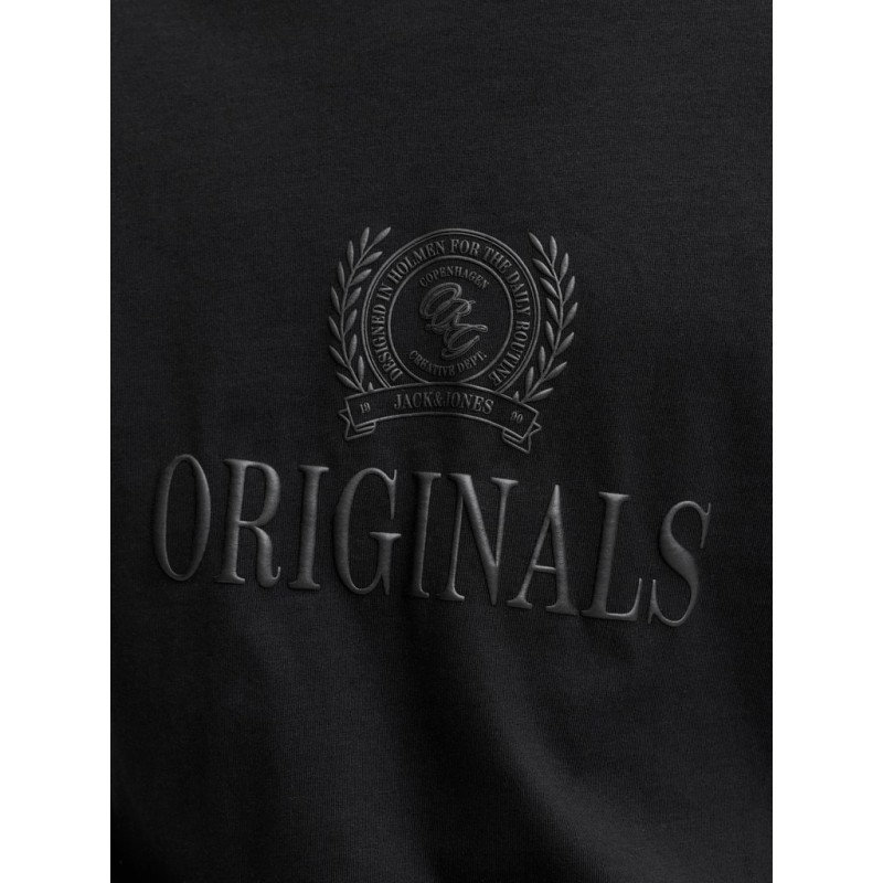 JACK & HONES Frederiksberg monogram kortærmet t-shirt - Sort
