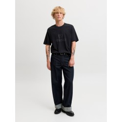JACK & HONES Frederiksberg monogram kortærmet t-shirt - Sort