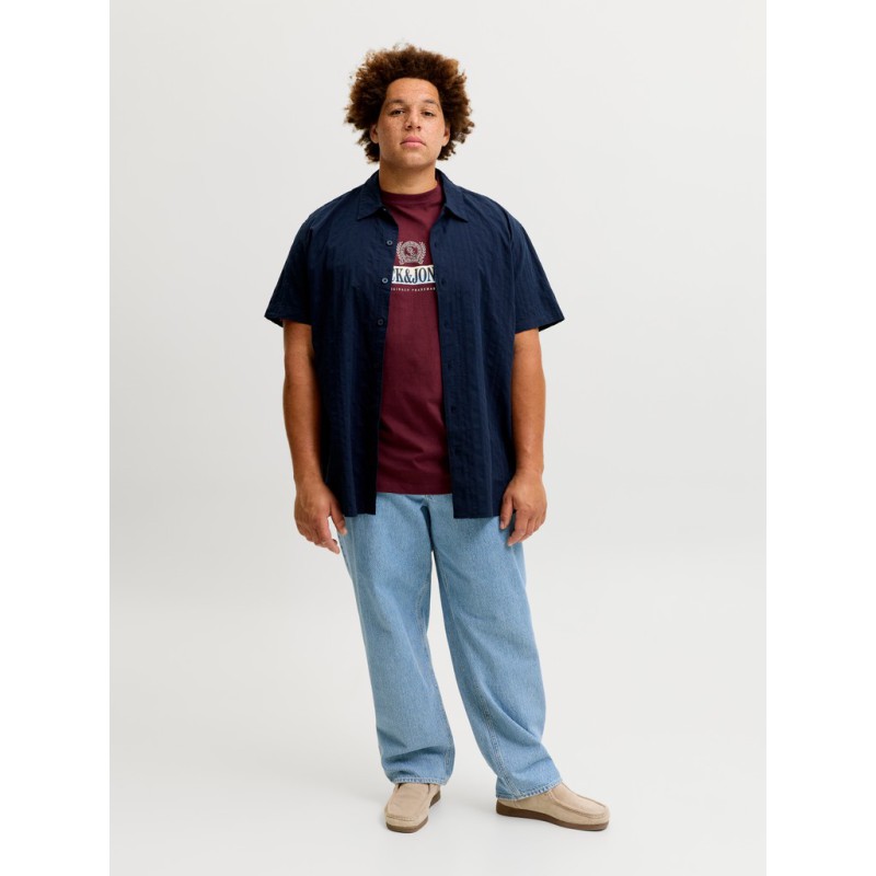 JACK & JONES PLUS Frederiksberg grafisk box kortærmet t-shirt - Chocolate Truffle