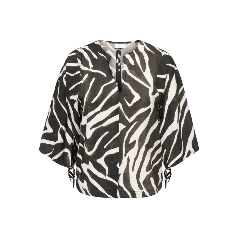 ONLY CARMAKOMA Carrie 3/4 snøre top - Birch