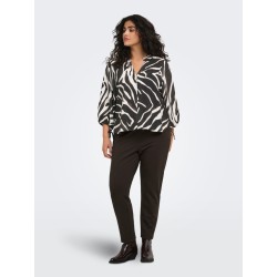 ONLY CARMAKOMA Carrie 3/4 snøre top - Birch
