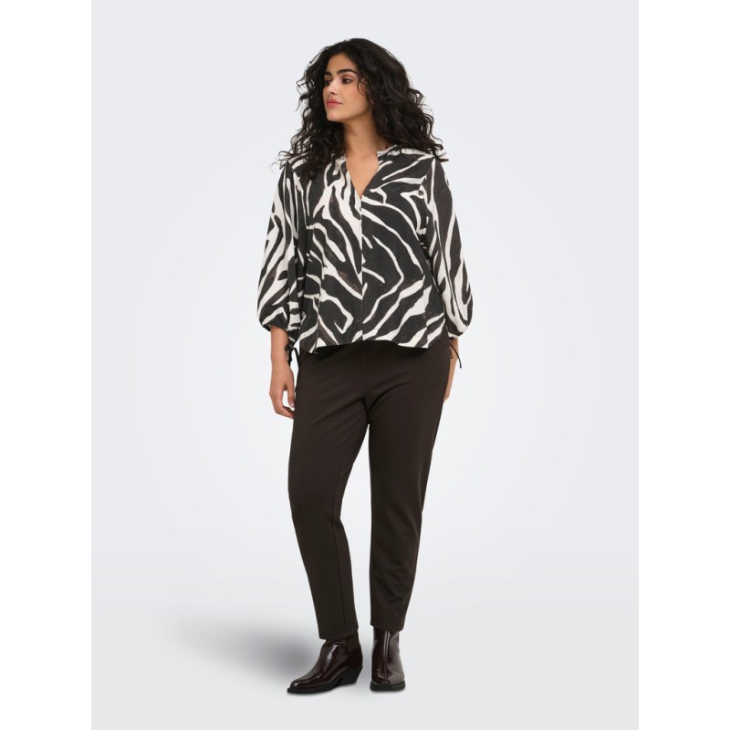 ONLY CARMAKOMA Carrie 3/4 snøre top - Birch