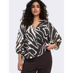 ONLY CARMAKOMA Carrie 3/4 snøre top - Birch