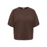 ONLY CARMAKOMA Loyal 2/4 rund hals pullover - Chocolate Torte