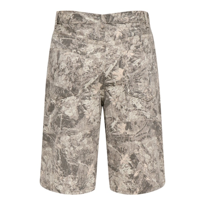 ONLY Banu højtaljet camoflage bermuda shorts - Smokey Olive