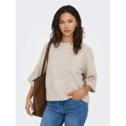 ONLY Simoni 3/4 Strik Pullover - Pumice Stone