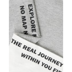 NAME IT KIDS Lauge langærmet relaxed top - Grey Melange