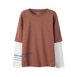 NAME IT KIDS Lauge langærmet relaxed top - Imperial Topaz