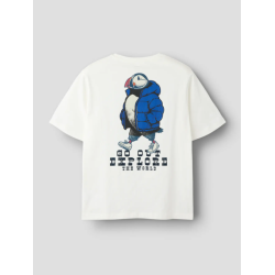 NAME IT KIDS Logan kortærmet t-shirt - Cloud Dancer