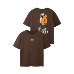 NAME IT KIDS Logan kortærmet t-shirt - Chocolate Brown
