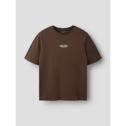 NAME IT KIDS Logan kortærmet t-shirt - Chocolate Brown