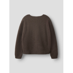 NAME IT KIDS lemina langærmet cardigan - Chocolate Brown