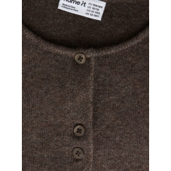 NAME IT KIDS lemina langærmet cardigan - Chocolate Brown