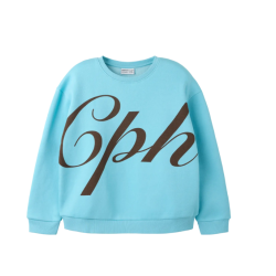 NAME IT KIDS Lana langærmet relaxed sweatshirt - Milky Blue