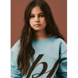 NAME IT KIDS Lana langærmet relaxed sweatshirt - Milky Blue