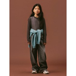 NAME IT KIDS Likka langærmet top - Chocolate Brown