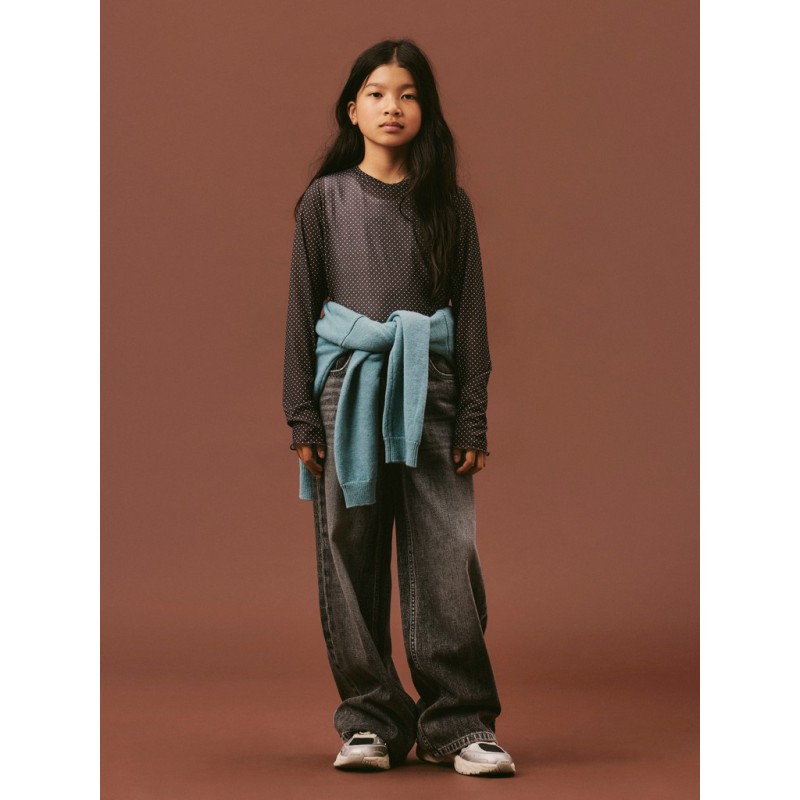 NAME IT KIDS Likka langærmet top - Chocolate Brown