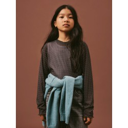 NAME IT KIDS Likka langærmet top - Chocolate Brown