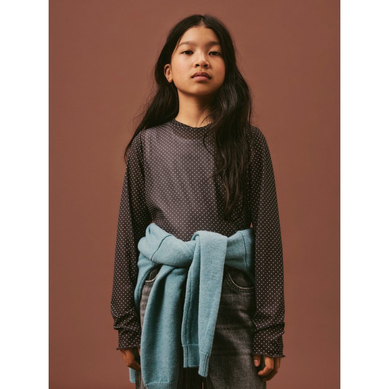 NAME IT KIDS Likka langærmet top - Chocolate Brown